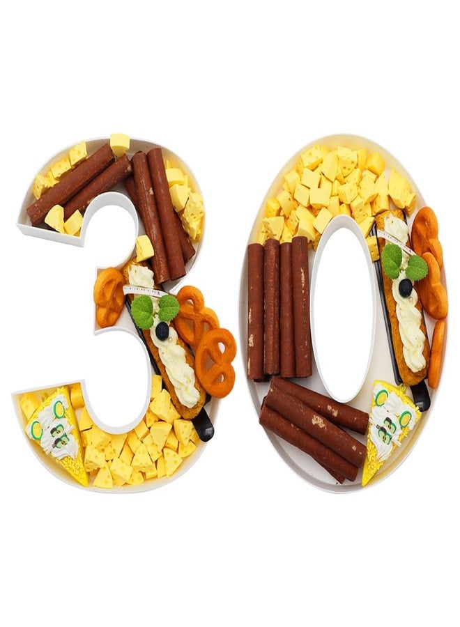 Valguri Reusable Charcuterie Number Fillable Serving Tray 10 inch, Food Appetizer Tray, Birthday Anniversary Treat Party Decor (30 Shape) - Image 4